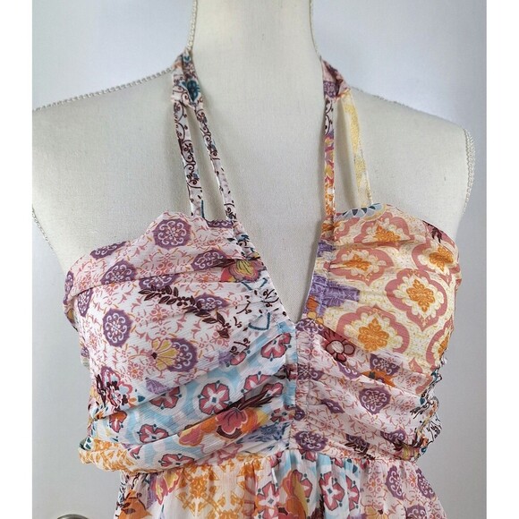 Fate Colorful Paisley Patchwork Maxi Hippie Boho Festival Beach Dress Sz Medium - Picture 4 of 9